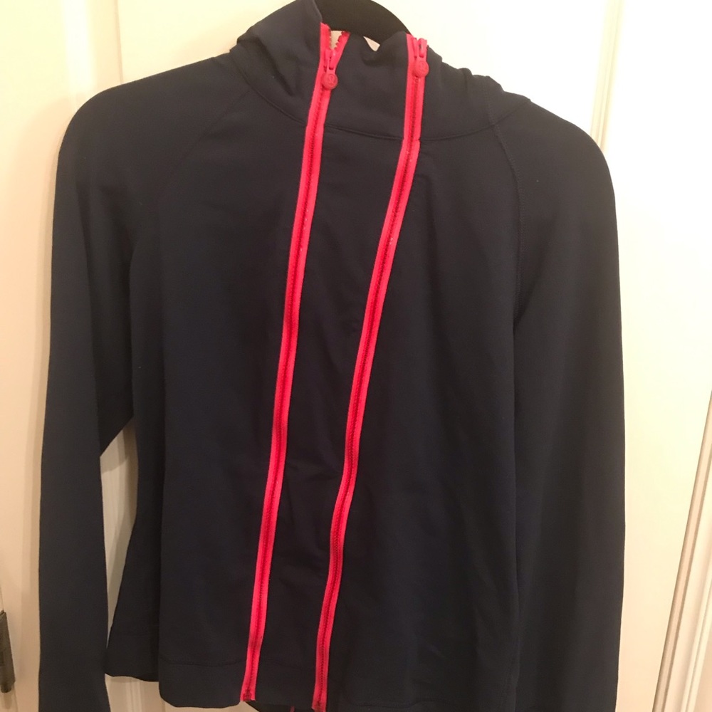 Lululemon Navy hoodie jacket w pink.